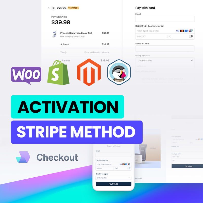 Activation of the Stripe payment method